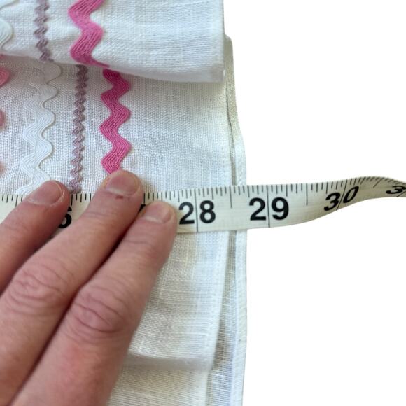 Lisa Marie Fernandez Ric Rac Linen Dress White Pink - Picture 8 of 8